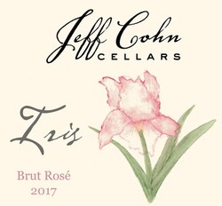 Iris Brut Rose Sparkling wine label
