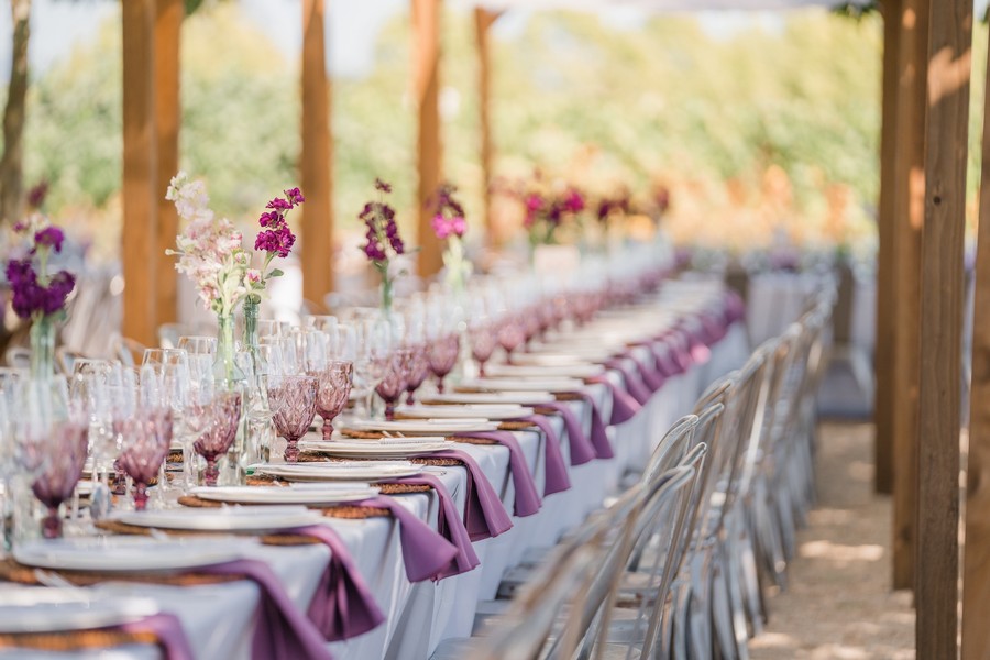 Paulee dinner tables are pretty in pink