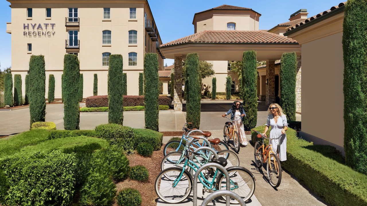 Hyatt Regency Sonoma Wine Country website image of women with bikes