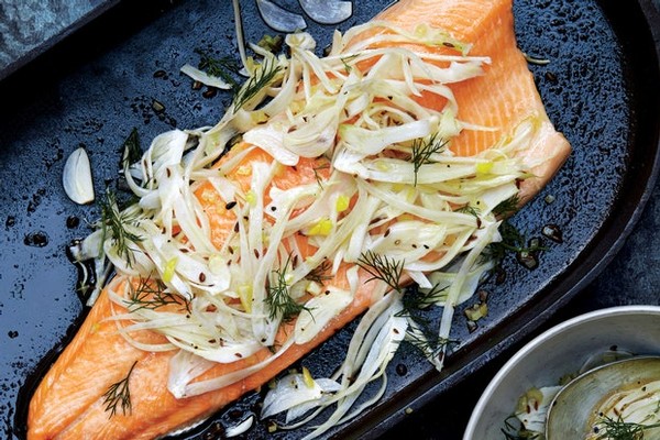 Slow-Roasted Char with Fennel Salad